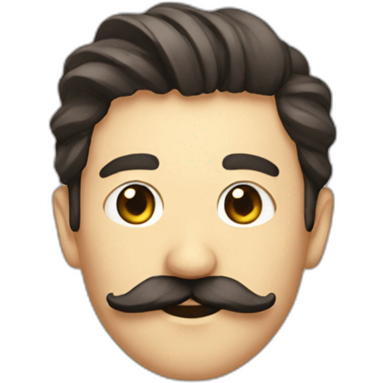 streamer with moustache emoji