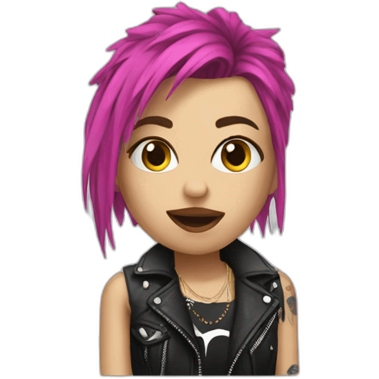 Rock punk girl emoji