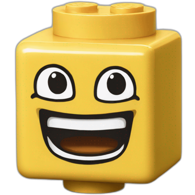 Lego brick happy emoji