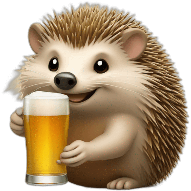 hedgehog drink beer pay bitcoin emoji