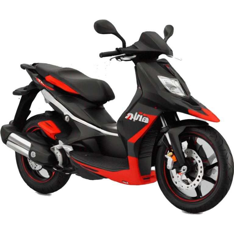 Black and red aprilia sr 50 replica 50cc emoji