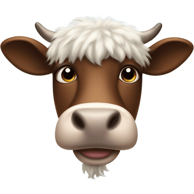 Very fluffy cow emoji