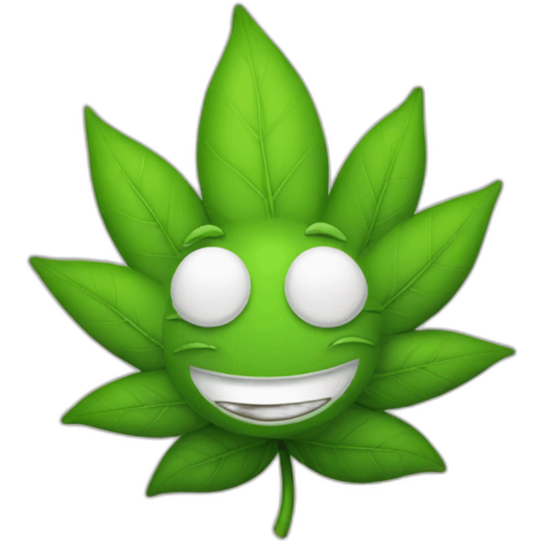 Happy weed emoji