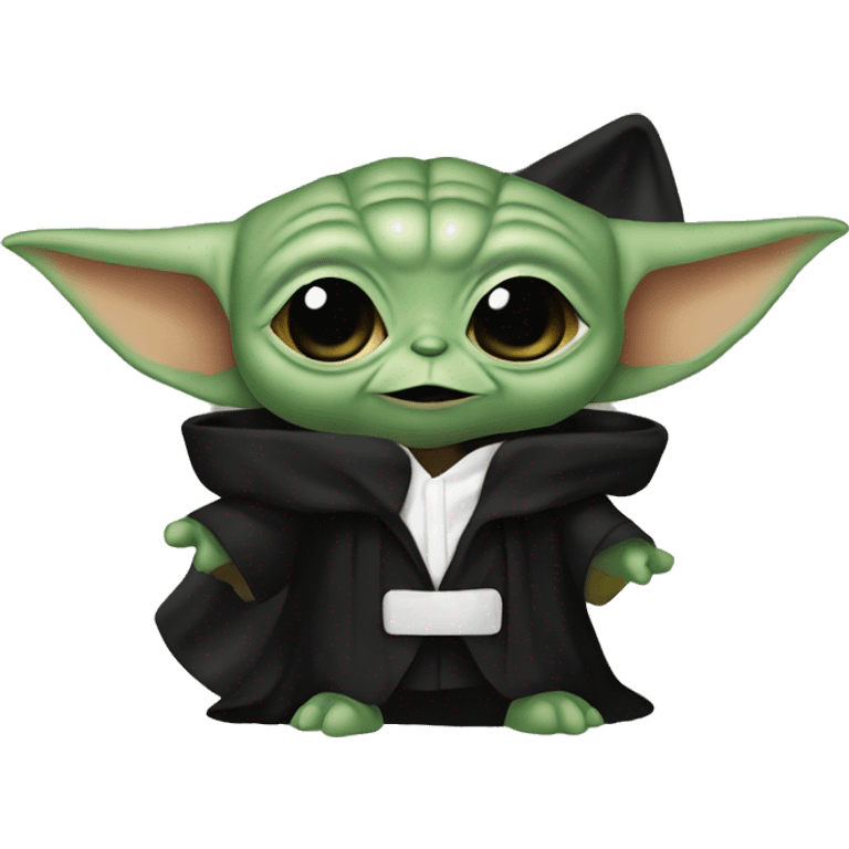 baby yoda in a black tuxedo  emoji