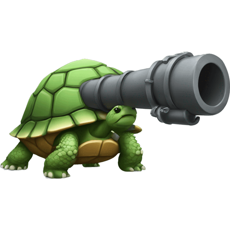 Turtle with cannon emoji