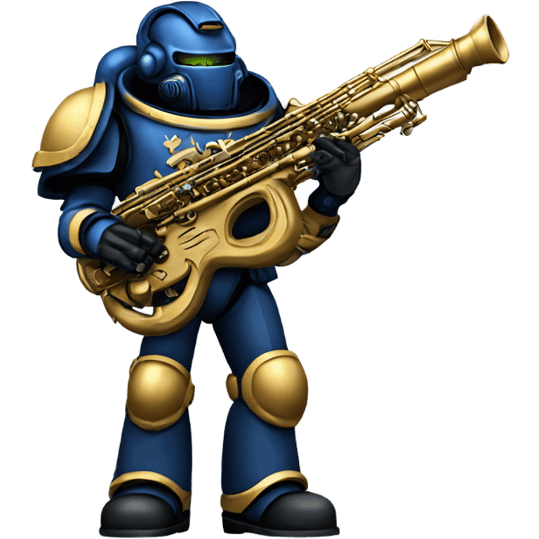 Space Marine with sax emoji