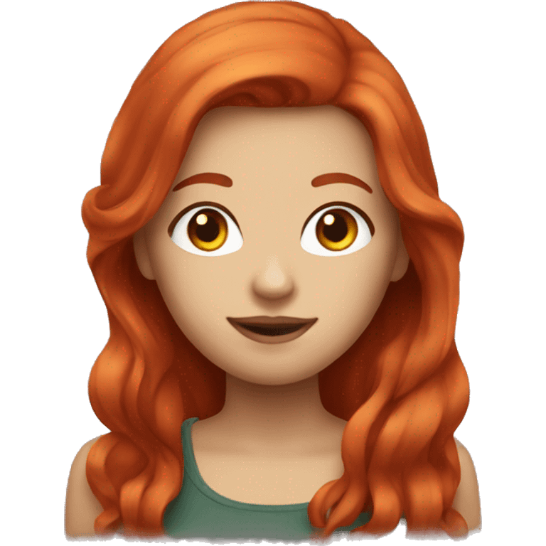 redhead girl designe emoji