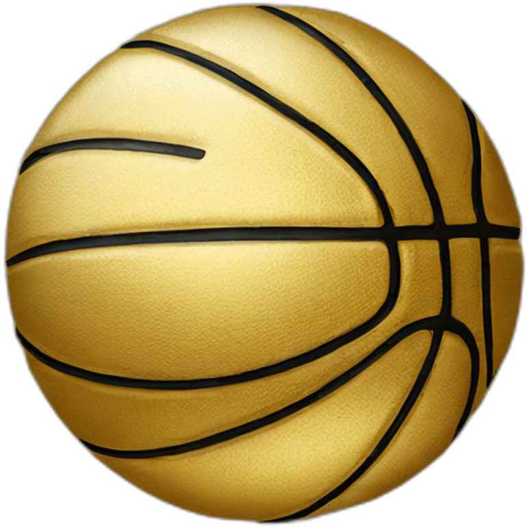 Gold basketball emoji