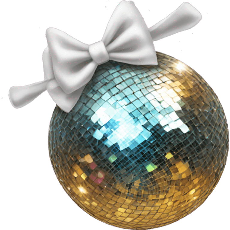 Bow with a disco ball emoji