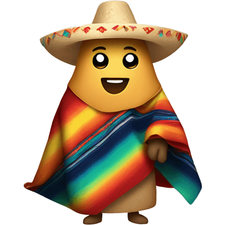 Dancing burrito wearing a serape emoji