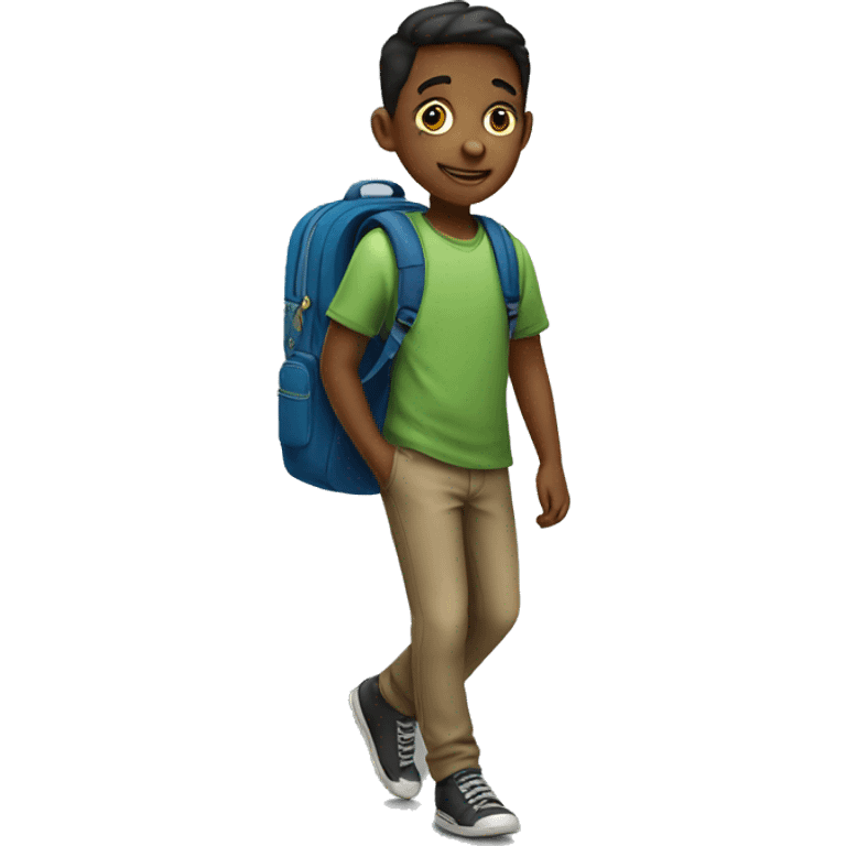 boy going to school emoji