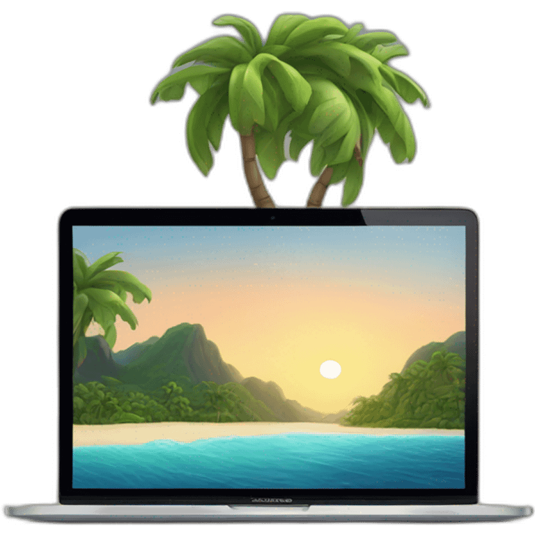 MacBook with Dynamic Island emoji