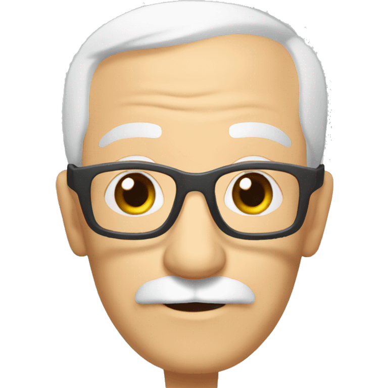 bagpipes moustache glasses short hair elderly male with short hair partly bald emoji