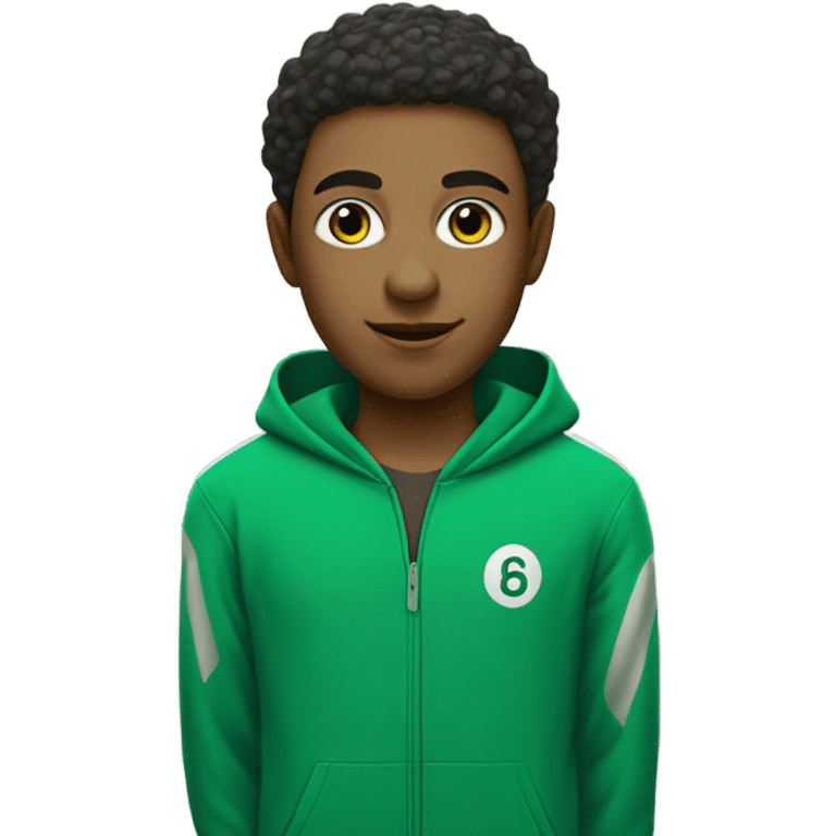 Squid game player in green track suit  emoji