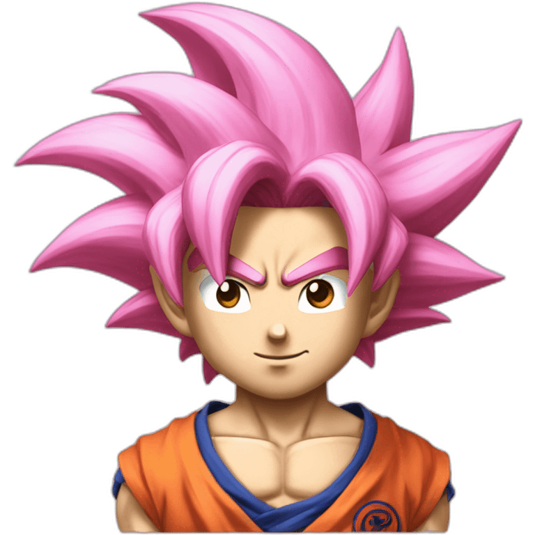 Goku avec cheveu rose emoji