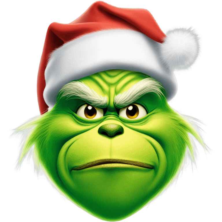 The Grinch as santa emoji