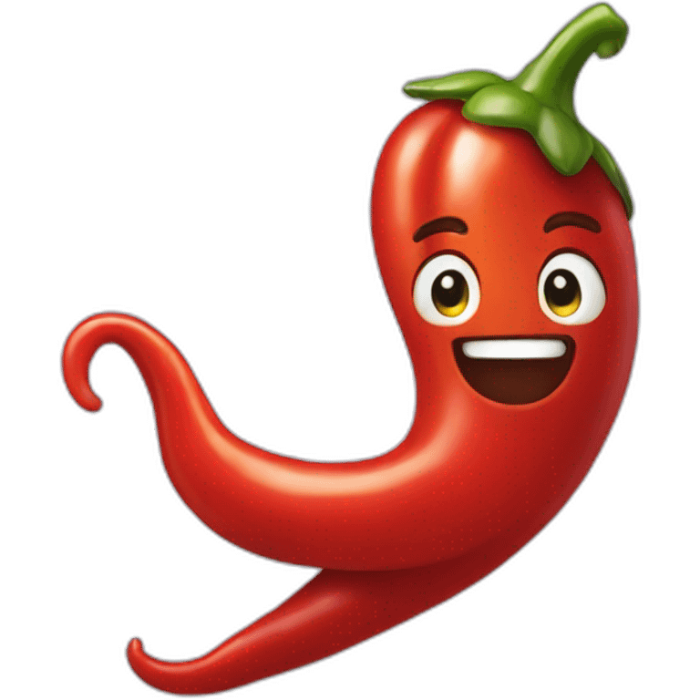 spicy pepper that runs emoji