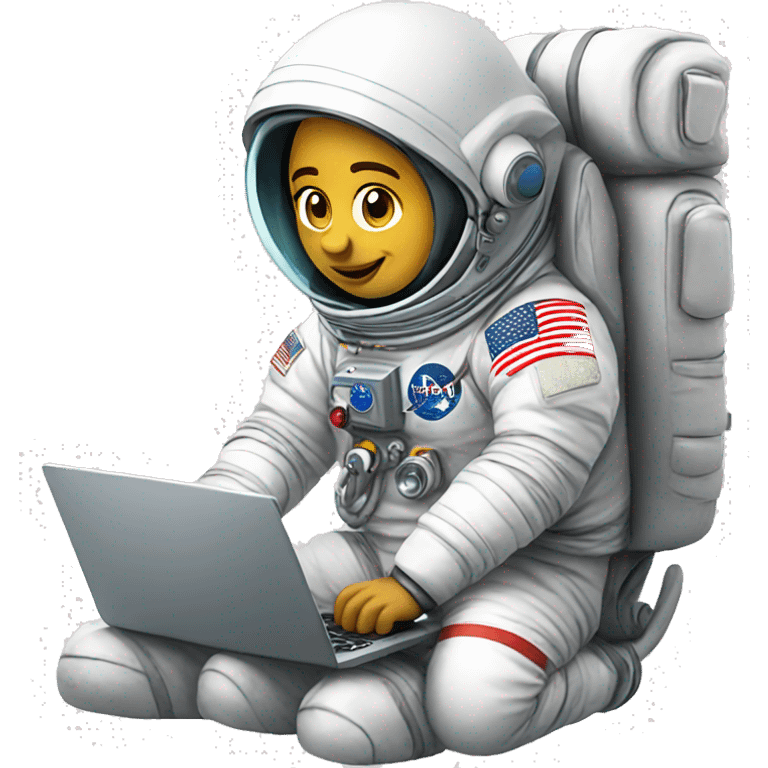 astronaut using a laptop emoji