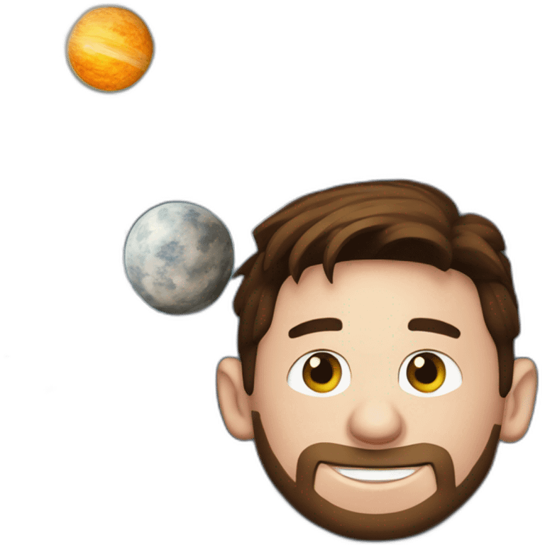 lionel messi in outer space emoji