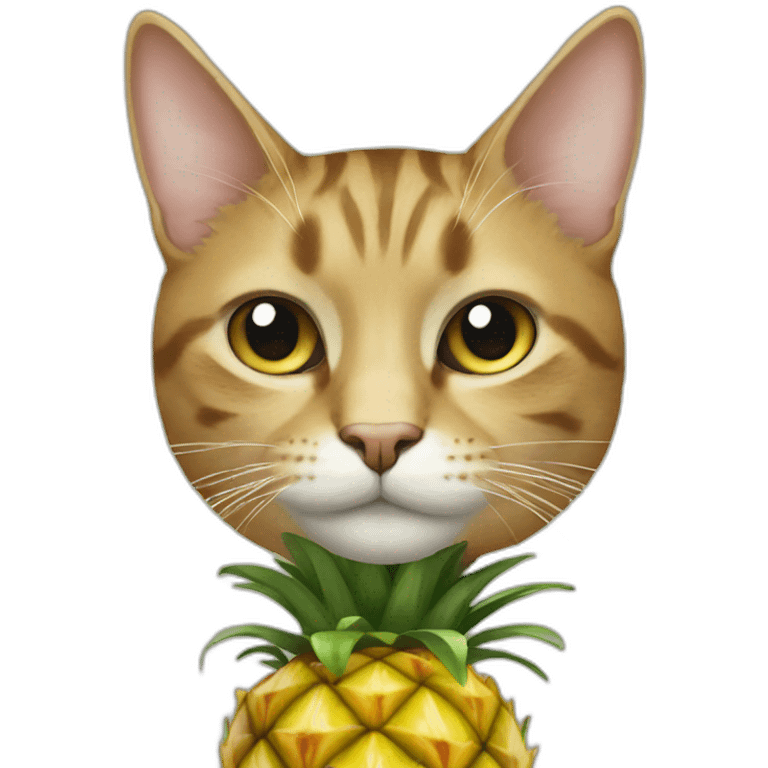 cat x pineapple emoji