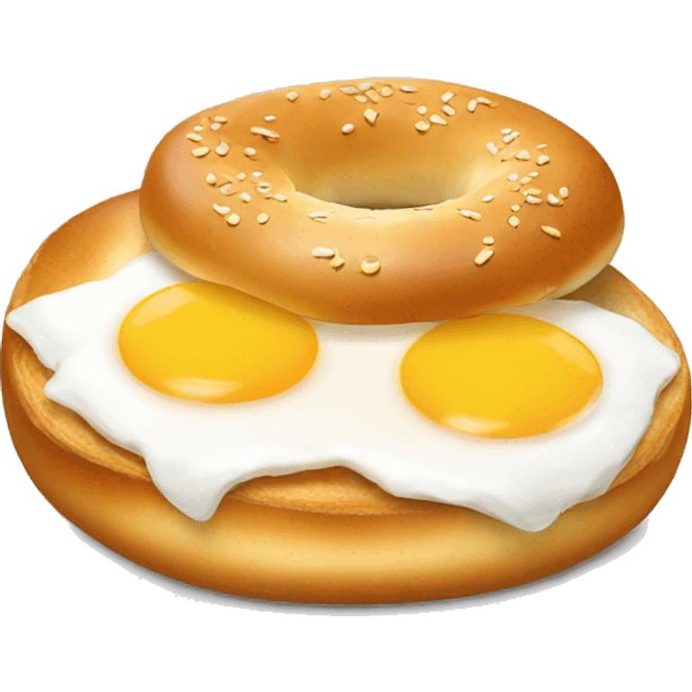 Bagel with egg  emoji