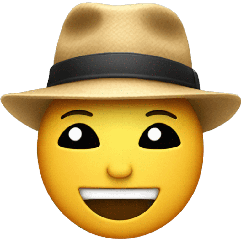 iPhone with a hat emoji