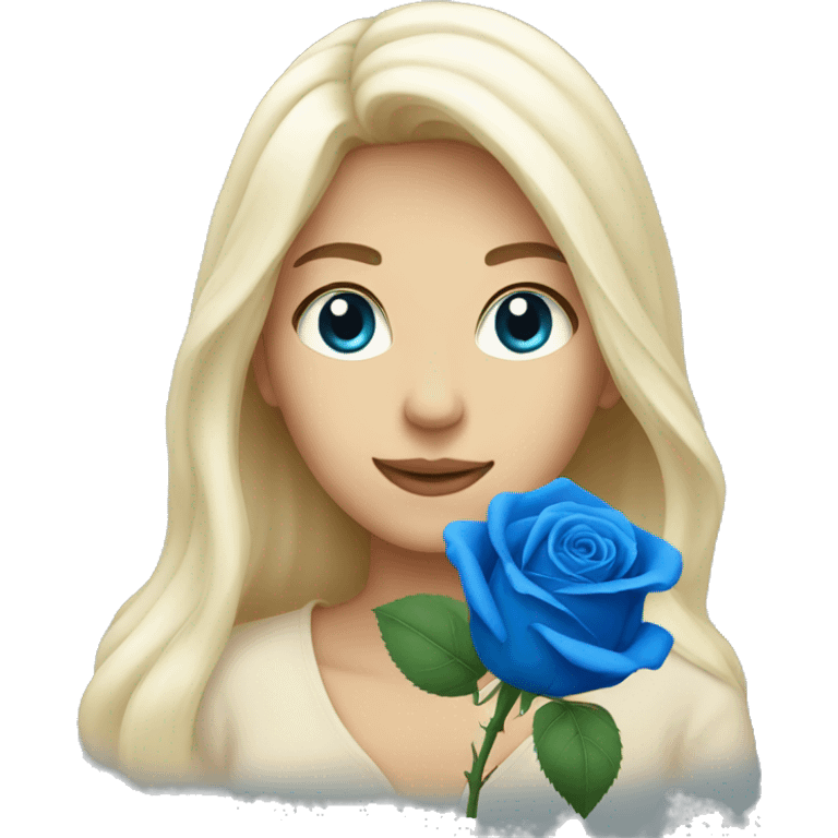 Blue rose emoji