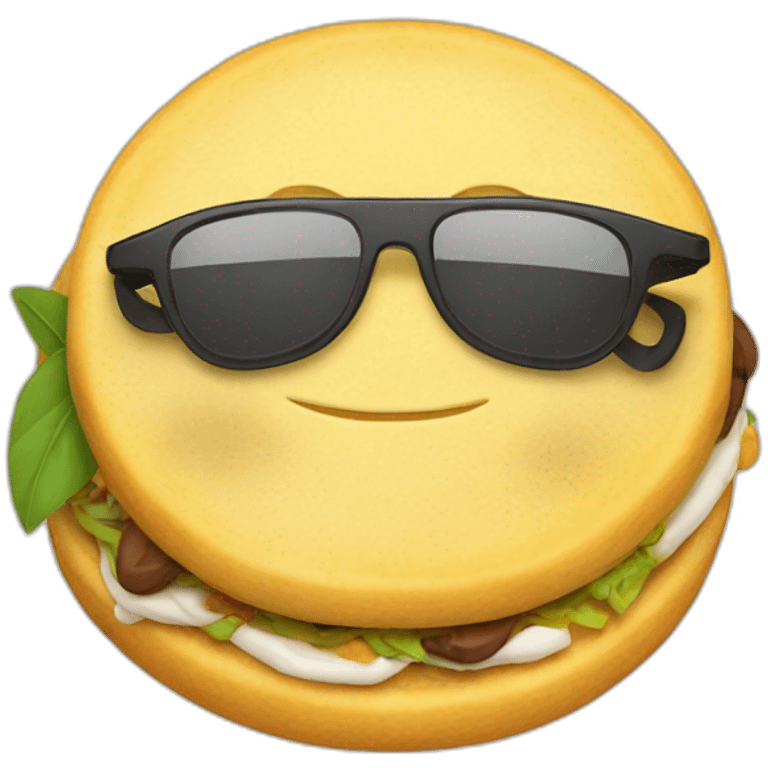 Arepa with sunglasses emoji