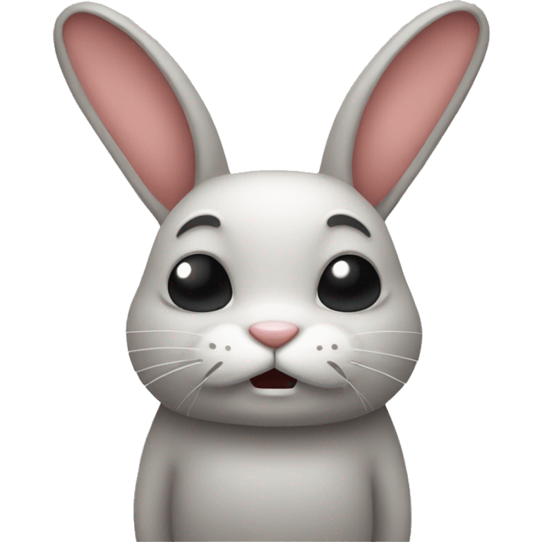 rabbit body unhappy emoji