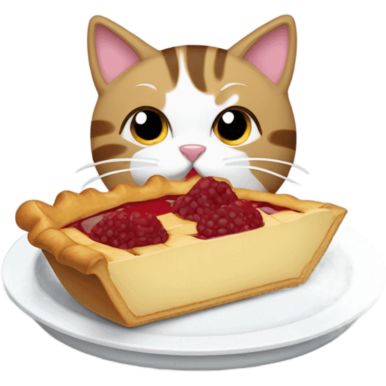 cat eating pie emoji