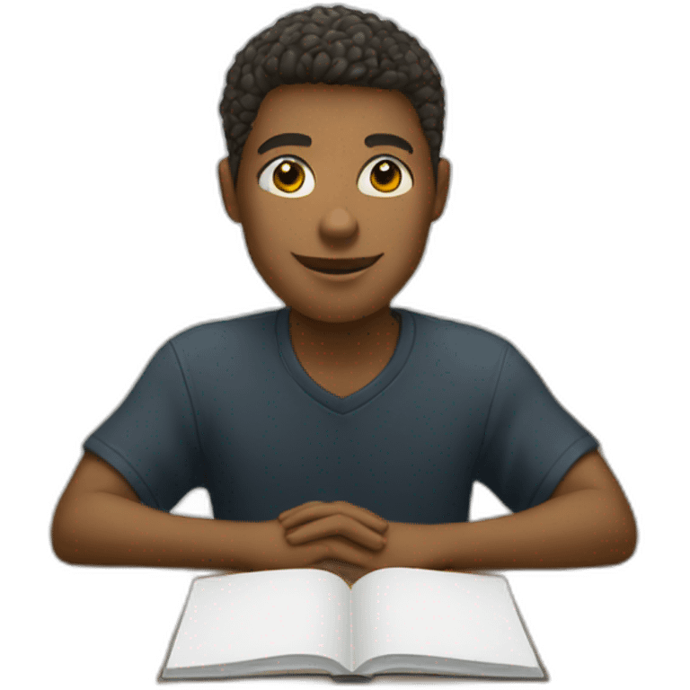 student at desk emoji