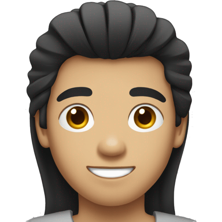 phillipino young man with long long straight black hair emoji