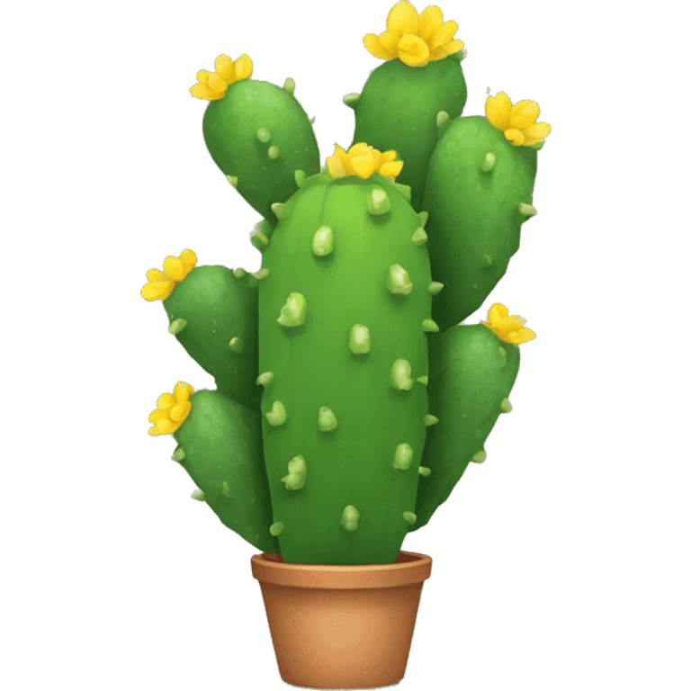 single flat Nopal without pot emoji