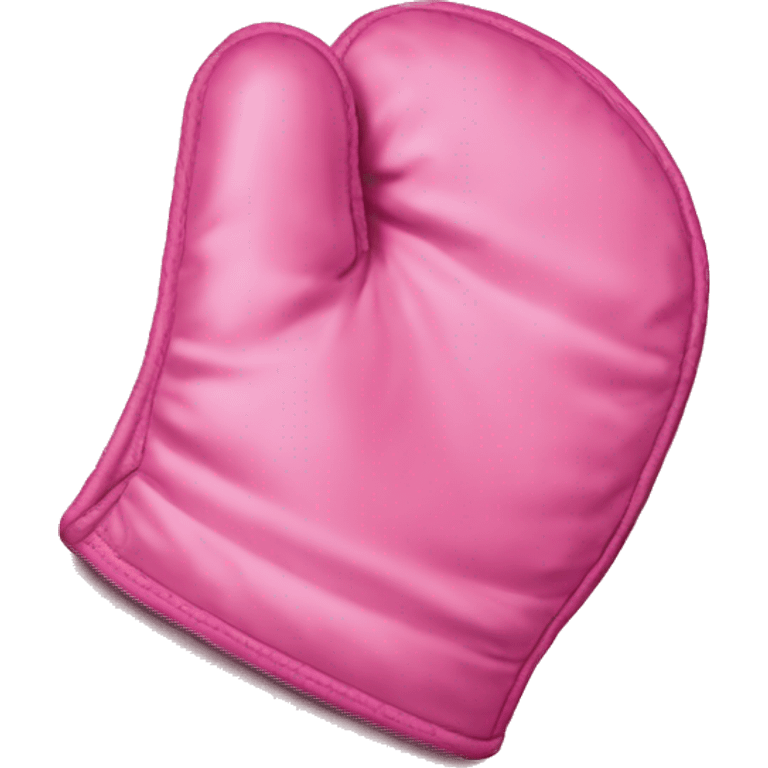 Realistic bubblegum pink oven mitt emoji