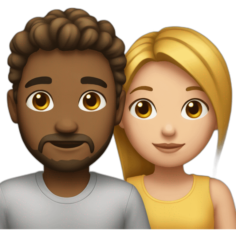 Couple mixte hetero emoji