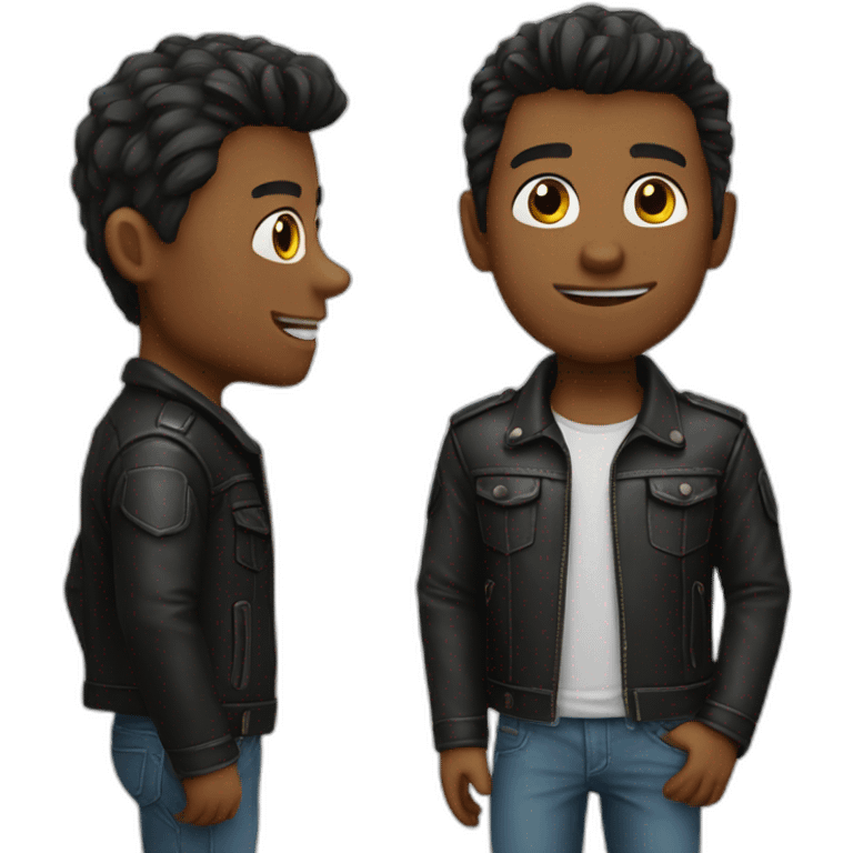 cool guy in leather jacket emoji