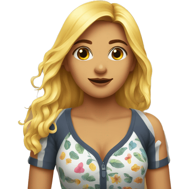 A girl in Goa beach  emoji