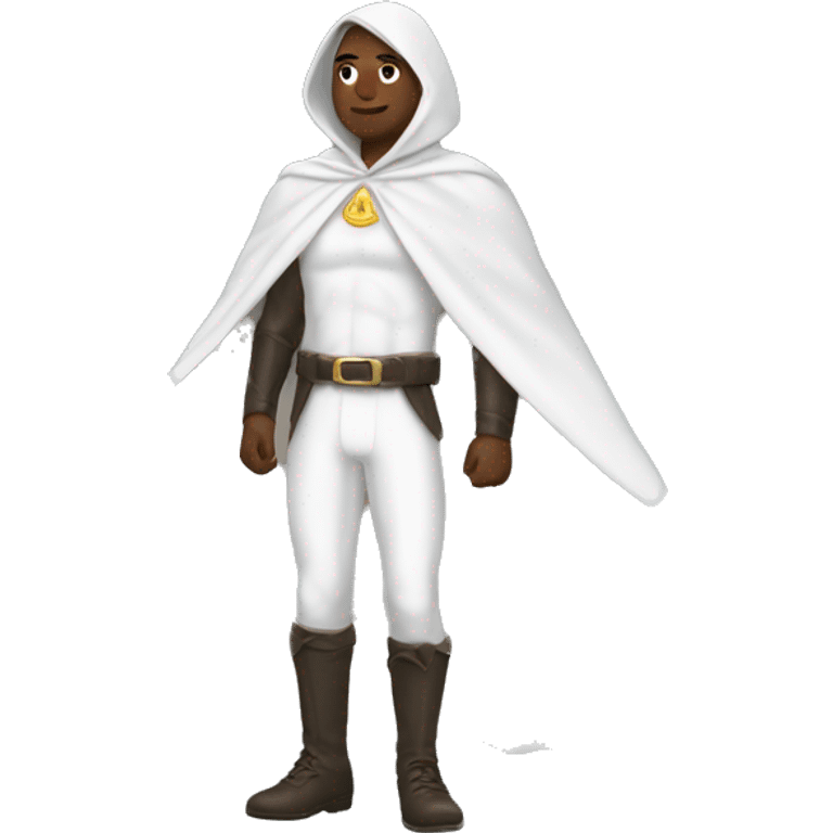 just flying white cape without hood without person, only hood emoji