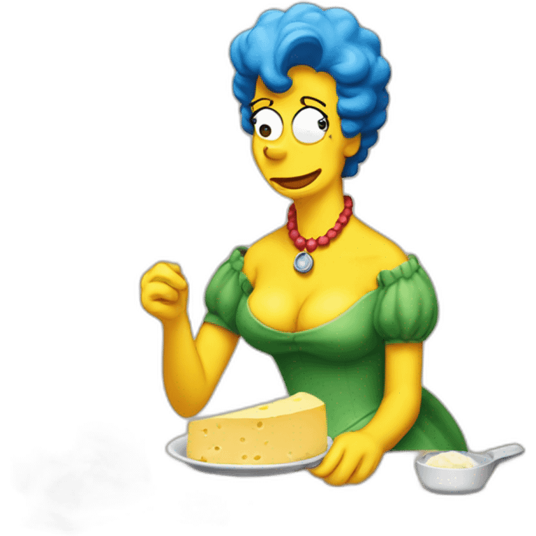 marge simpson qui mange du fromage emoji