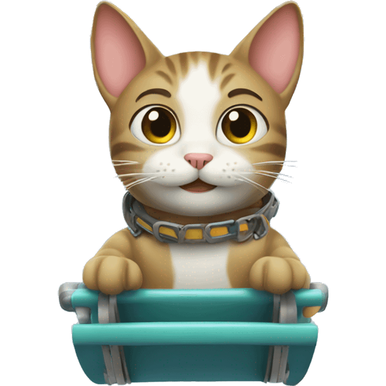 Cat on rollercoaster  emoji