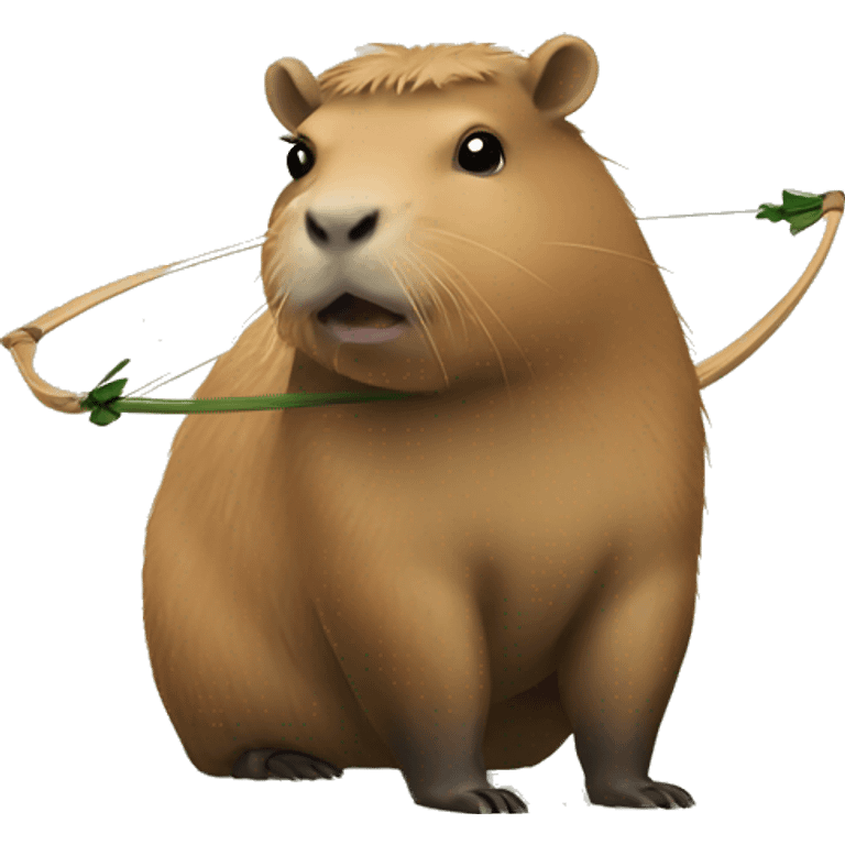 Capybara with a bow emoji