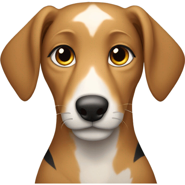 Fawn tiger greyhound sitting emoji