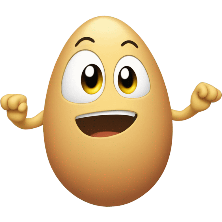 Egg with arms and legs  emoji