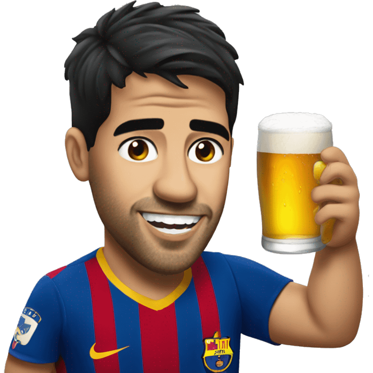 Luis Suárez drink beer emoji