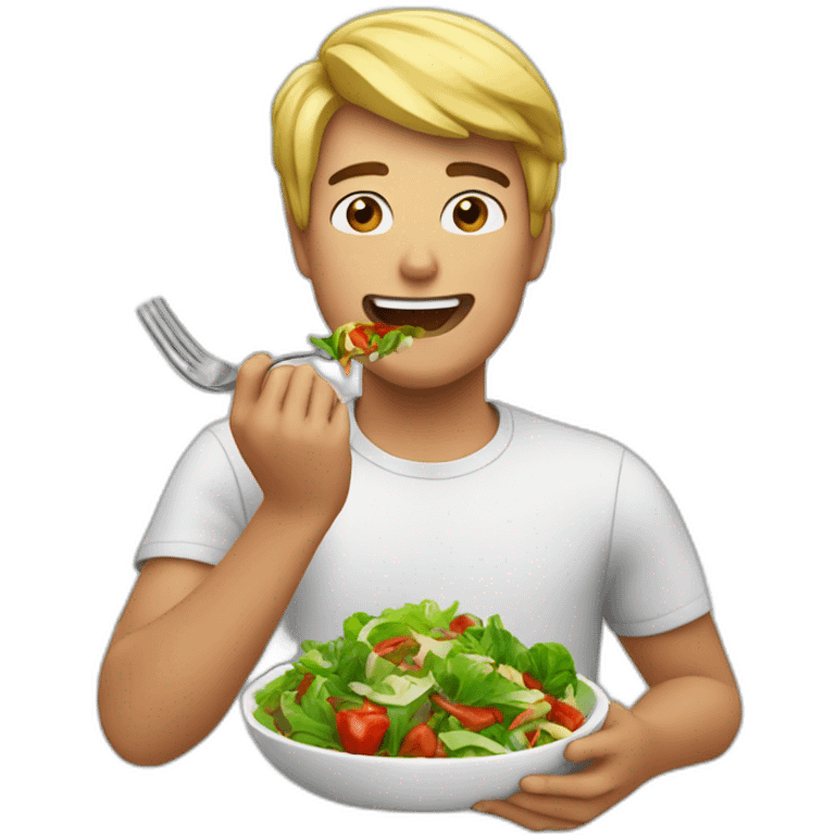 Jove eating a spicy salad emoji