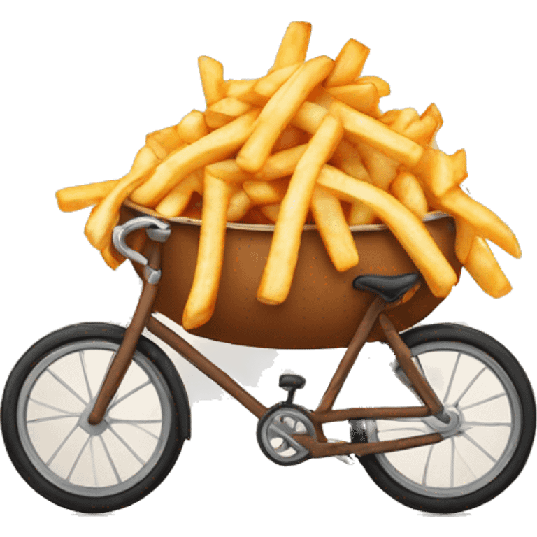 Poutine sur vélo  emoji