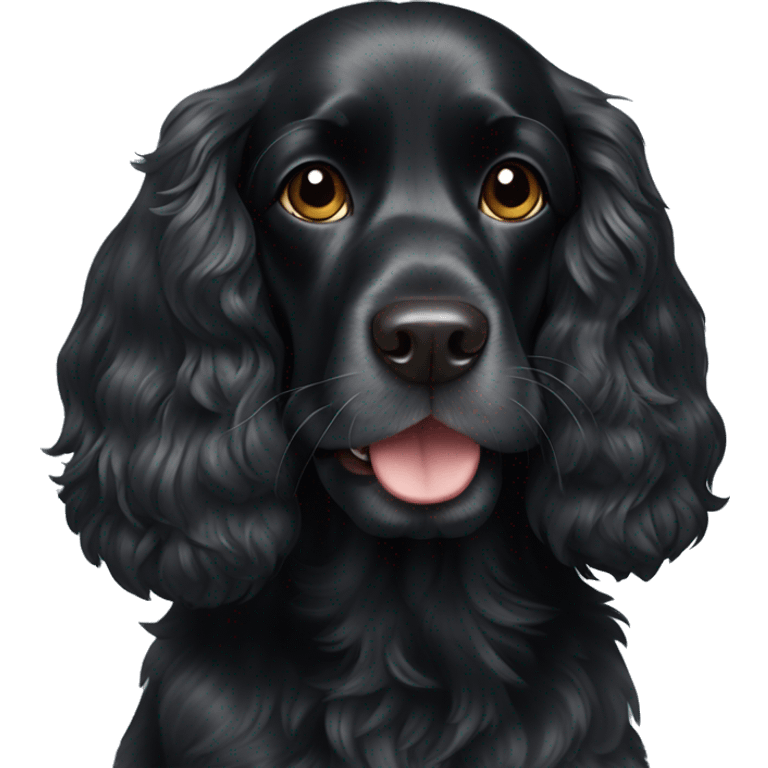 Black cocker spaniel  emoji