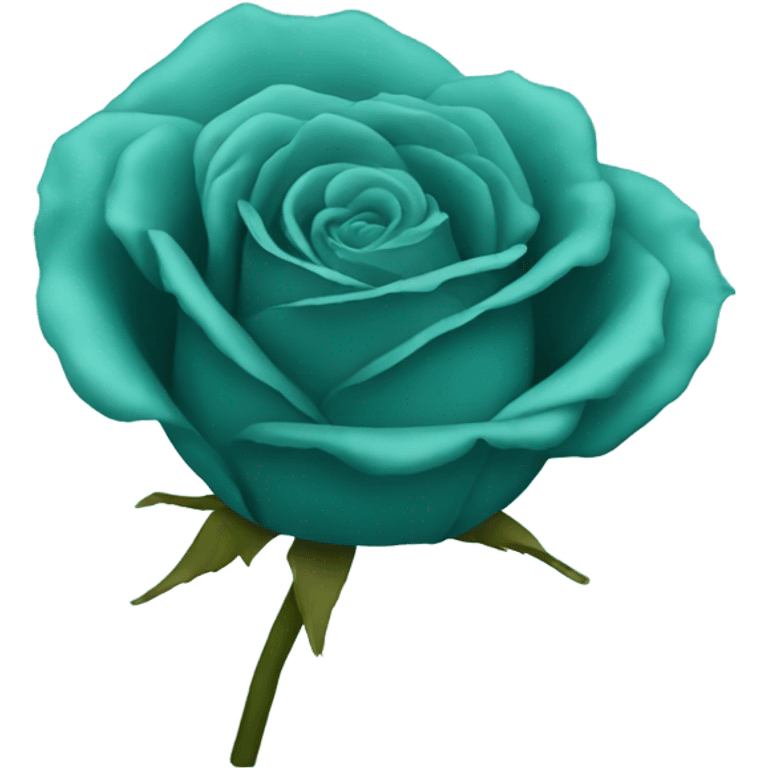 Teal rose emoji