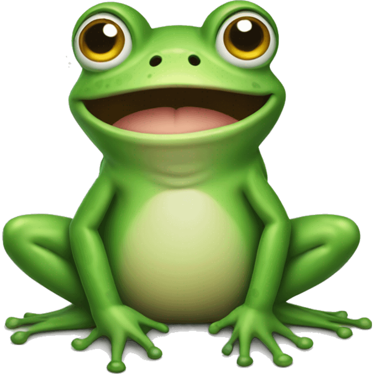 frog saying "done!" emoji