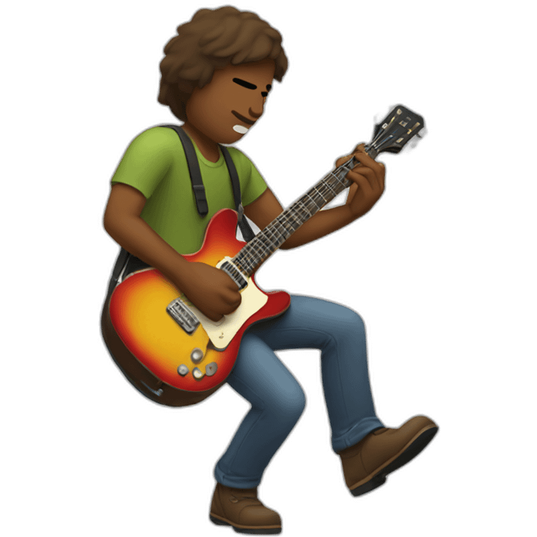 pitfall playing guitar emoji